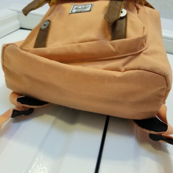Herschel Poly Backpack For Unisex Salmon Apricot Pink Small Bag Bright Canvas - Picture 4 of 16